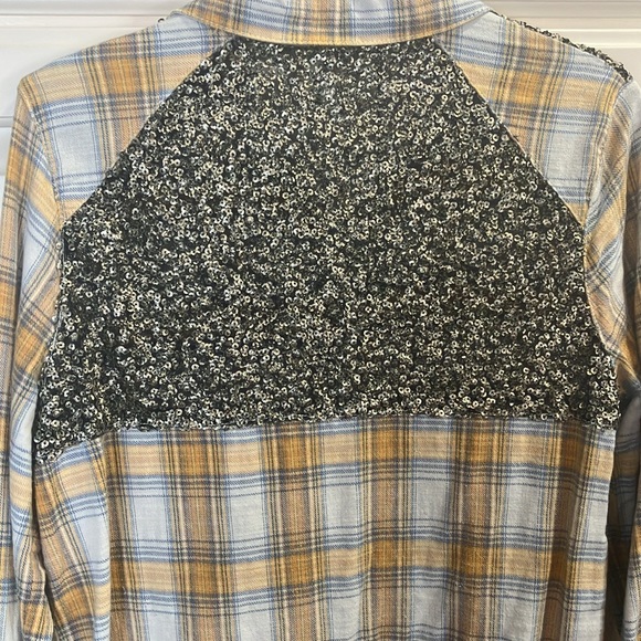 Free People flannel with sequins - Picture 5 of 5